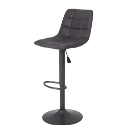 Wohnen Drehbarer Barstuhl in Anthrazit - Janyna (2er Set)