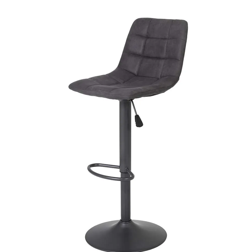 Wohnen Drehbarer Barstuhl in Anthrazit - Janyna (2er Set)