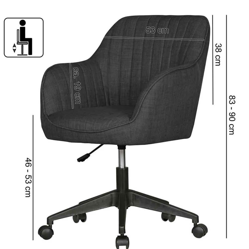 Wohnen Bürostühle*Drehbarer Bürostuhl als Sessel - Beverli