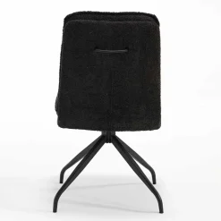 Wohnen Küchenstühle|Esszimmerstühle*Drehbarer Essstuhl in Anthrazit Boucle - Icoleran (2er Set)