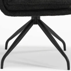 Wohnen Küchenstühle|Esszimmerstühle*Drehbarer Essstuhl in Anthrazit Boucle - Icoleran (2er Set)