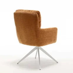 Wohnen Drehbarer Esstischsessel in Ockergelb - Karin (2er Set)