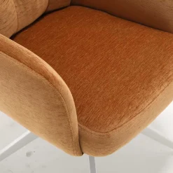 Wohnen Drehbarer Esstischsessel in Ockergelb - Karin (2er Set)