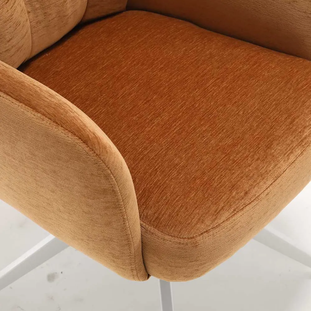 Wohnen Drehbarer Esstischsessel in Ockergelb - Karin (2er Set)