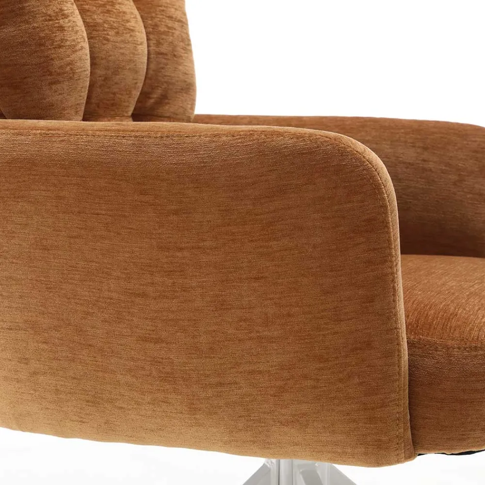 Wohnen Drehbarer Esstischsessel in Ockergelb - Karin (2er Set)