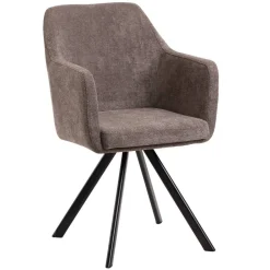 Wohnen Drehbarer Esstischsessel in Braun - Faneno