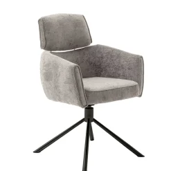 Wohnen Drehbarer Esstischstuhl in Taupe - Linette (2er Set)