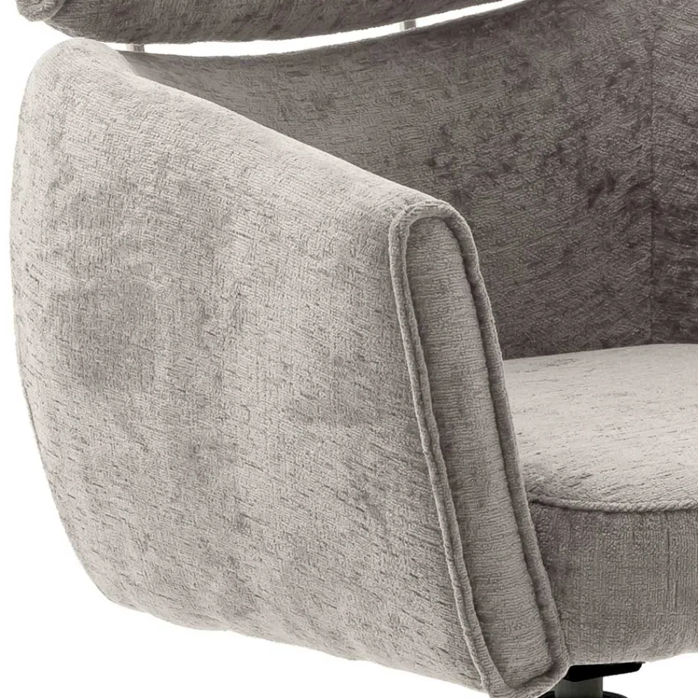 Wohnen Drehbarer Esstischstuhl in Taupe - Linette (2er Set)