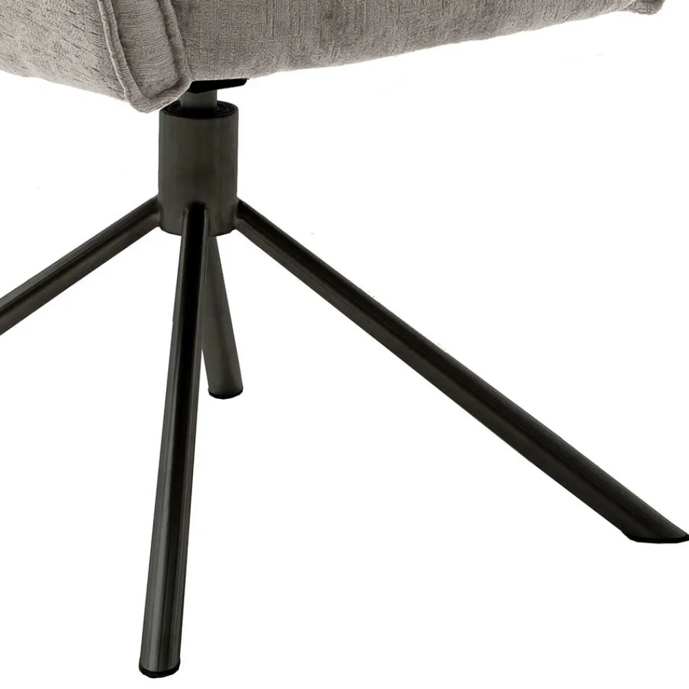 Wohnen Drehbarer Esstischstuhl in Taupe - Linette (2er Set)