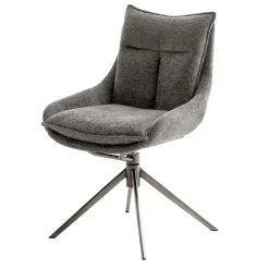 Wohnen Küchenstühle|Esszimmerstühle*Drehbarer Esstisch-Stuhl in Anthrazit - Faviconda (2er Set)