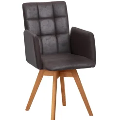 Wohnen Wohnzimmerstühle*Drehbarer Esszimmerstuhl mit Armlehnen - Corabia