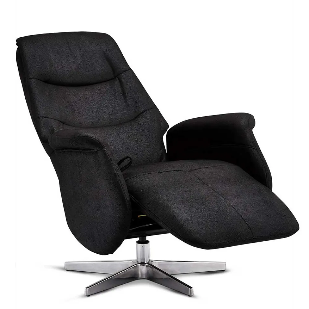 Wohnen Sessel & Hocker|Sessel*Drehbarer Fernsehsessel in Schwarz Microfaser - Jonata