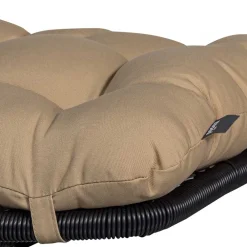 Wohnen Rattanmöbel*Drehbarer Hocker mit Tellerfuß in Schwarz - Zavamanco