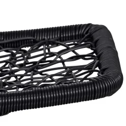 Wohnen Rattanmöbel*Drehbarer Hocker mit Tellerfuß in Schwarz - Zavamanco