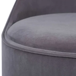 Wohnen Drehbarer Polsterhocker in Grau und Gold - Riety