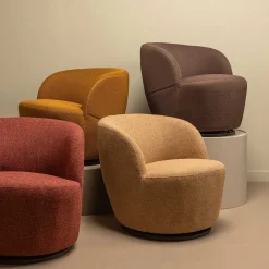 Wohnen Drehbarer Polstersessel in Currygelb meliert - Waltma