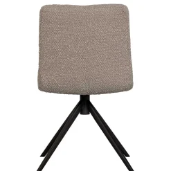 Wohnen Drehbarer Polsterstuhl aus Boucle Stoff in Beige - Magan