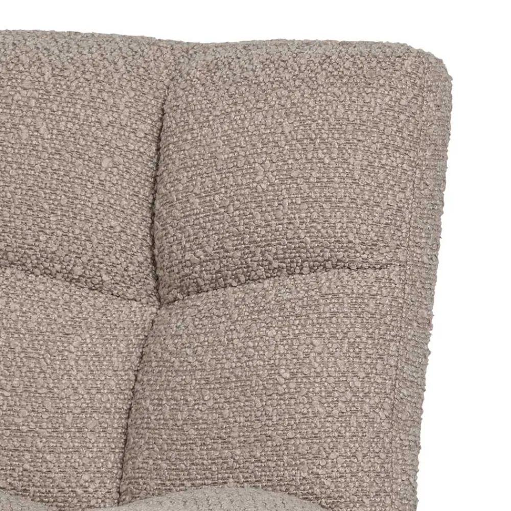 Wohnen Drehbarer Polsterstuhl aus Boucle Stoff in Beige - Magan