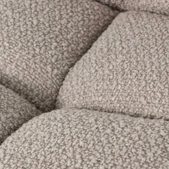 Wohnen Drehbarer Polsterstuhl aus Boucle Stoff in Beige - Magan