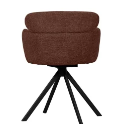 Wohnen Braune Möbel|Küchenstühle*Drehbarer Polsterstuhl in Kastanienbraun Stoff - Rajavo (2er Set)