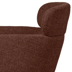 Wohnen Braune Möbel|Küchenstühle*Drehbarer Polsterstuhl in Kastanienbraun Stoff - Rajavo (2er Set)