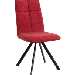 Wohnen Küchenstühle|Esszimmerstühle*Drehbarer Polsterstuhl in Rot - Tefano (2er Set)