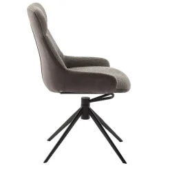 Wohnen Drehbarer Polsterstuhl in Schlamm - Suhanna (2er Set)