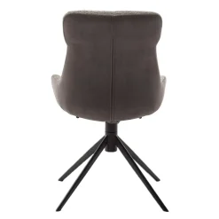 Wohnen Drehbarer Polsterstuhl in Schlamm - Suhanna (2er Set)