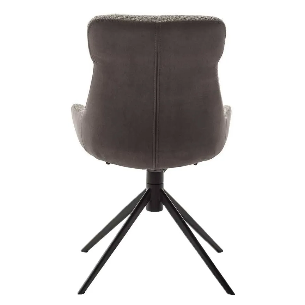 Wohnen Drehbarer Polsterstuhl in Schlamm - Suhanna (2er Set)