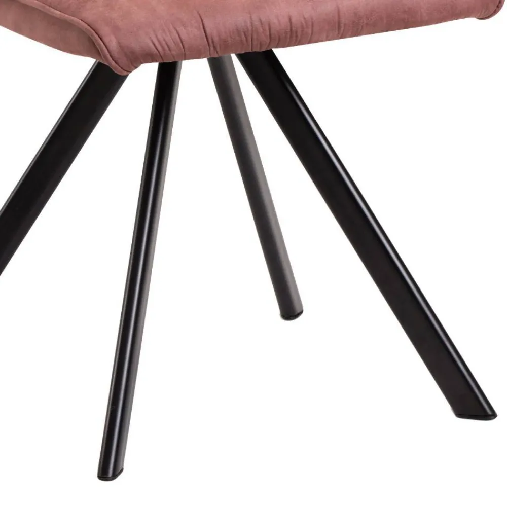 Wohnen Drehbarer Polsterstuhl in Rosenholz - Gulmez (2er Set)