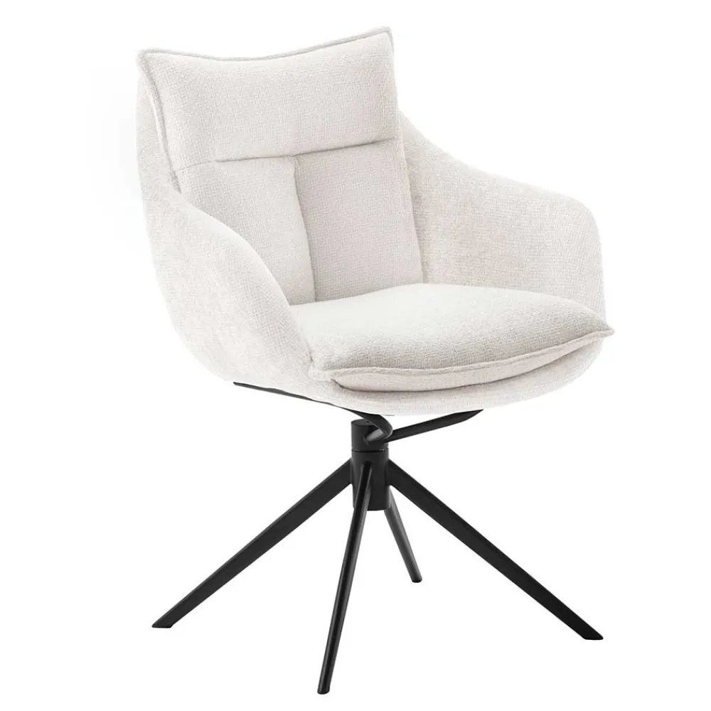 Wohnen Drehbarer Polsterstuhl mit Armlehnen - Attrona (2er Set)