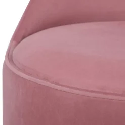 Wohnen Drehbarer Samt Polsterhocker in Altrosa mit Gold - Fanandro