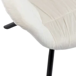 Wohnen Drehbarer Samtstuhl mit Armlehnen in Creme - Zerettan