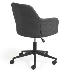 Wohnen Bürostühle*Drehbarer Schreibtischstuhl mit Armlehnen in Grau - Vindo