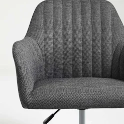 Wohnen Bürostühle*Drehbarer Schreibtischstuhl mit Armlehnen in Grau - Vindo