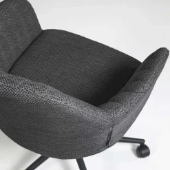 Wohnen Bürostühle*Drehbarer Schreibtischstuhl mit Armlehnen in Grau - Vindo