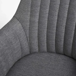 Wohnen Bürostühle*Drehbarer Schreibtischstuhl mit Armlehnen in Grau - Vindo