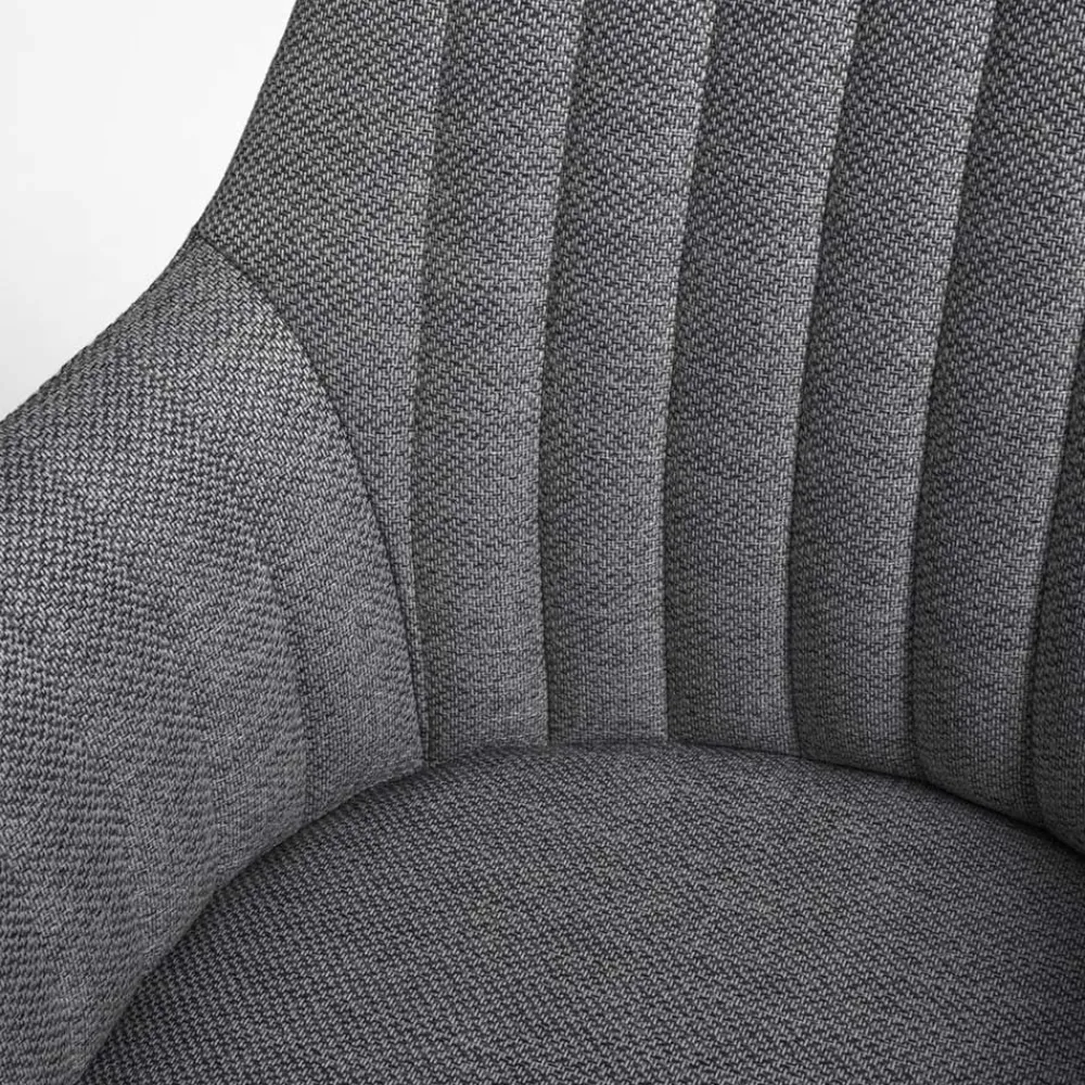 Wohnen Bürostühle*Drehbarer Schreibtischstuhl mit Armlehnen in Grau - Vindo