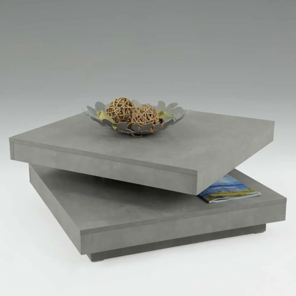 Wohnen Küchentische|Esszimmertische*Drehbarer Sofatisch in Beton Optik - California
