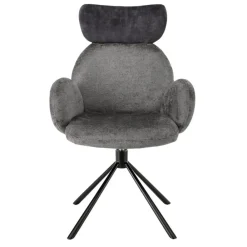 Wohnen Drehbarer Tischsessel in Grau - Adejano (2er Set)