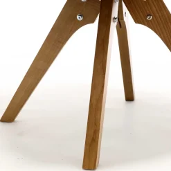 Wohnen Drehbarer Tischsessel in Ockergelb - Manu (2er Set)