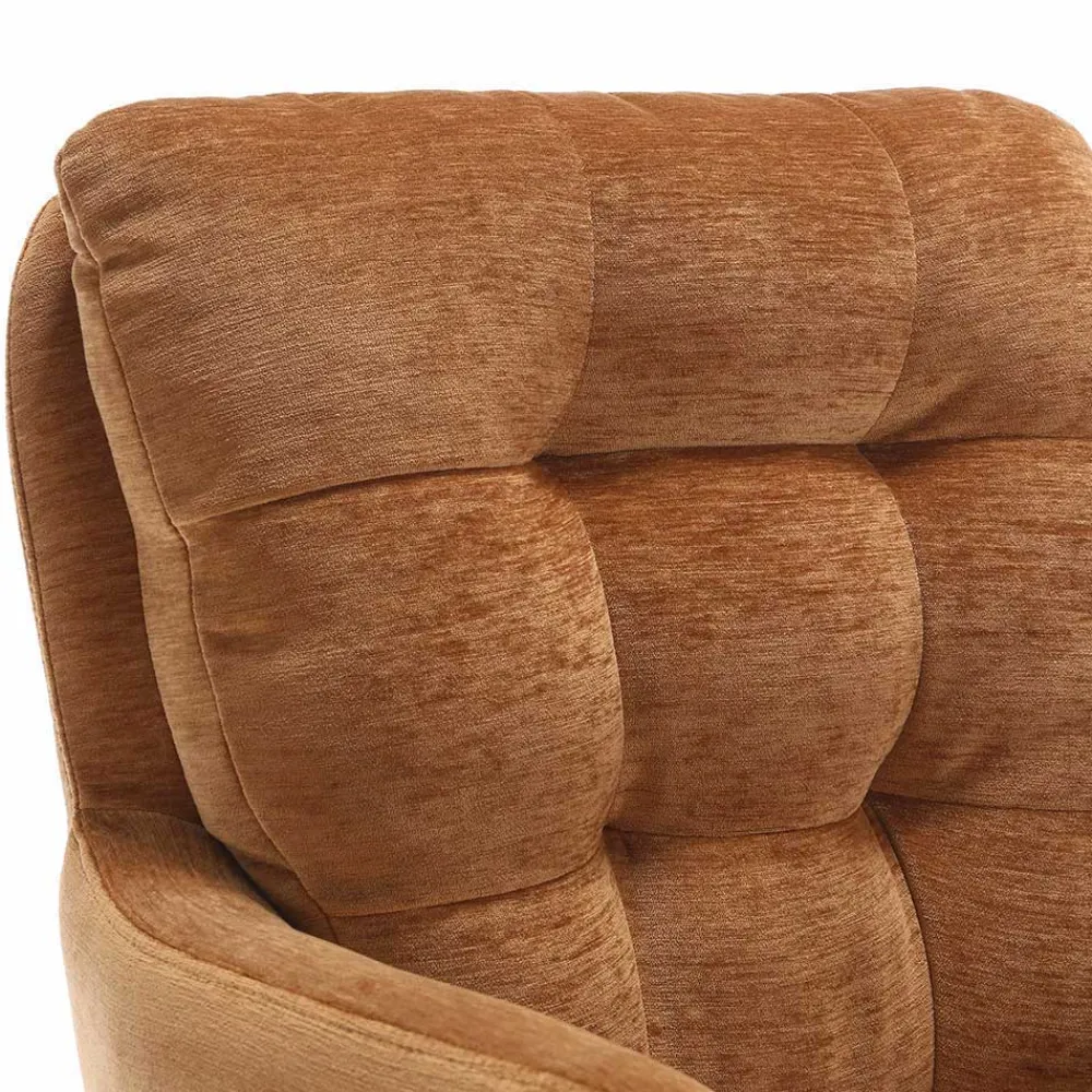 Wohnen Drehbarer Tischsessel in Ockergelb - Manu (2er Set)