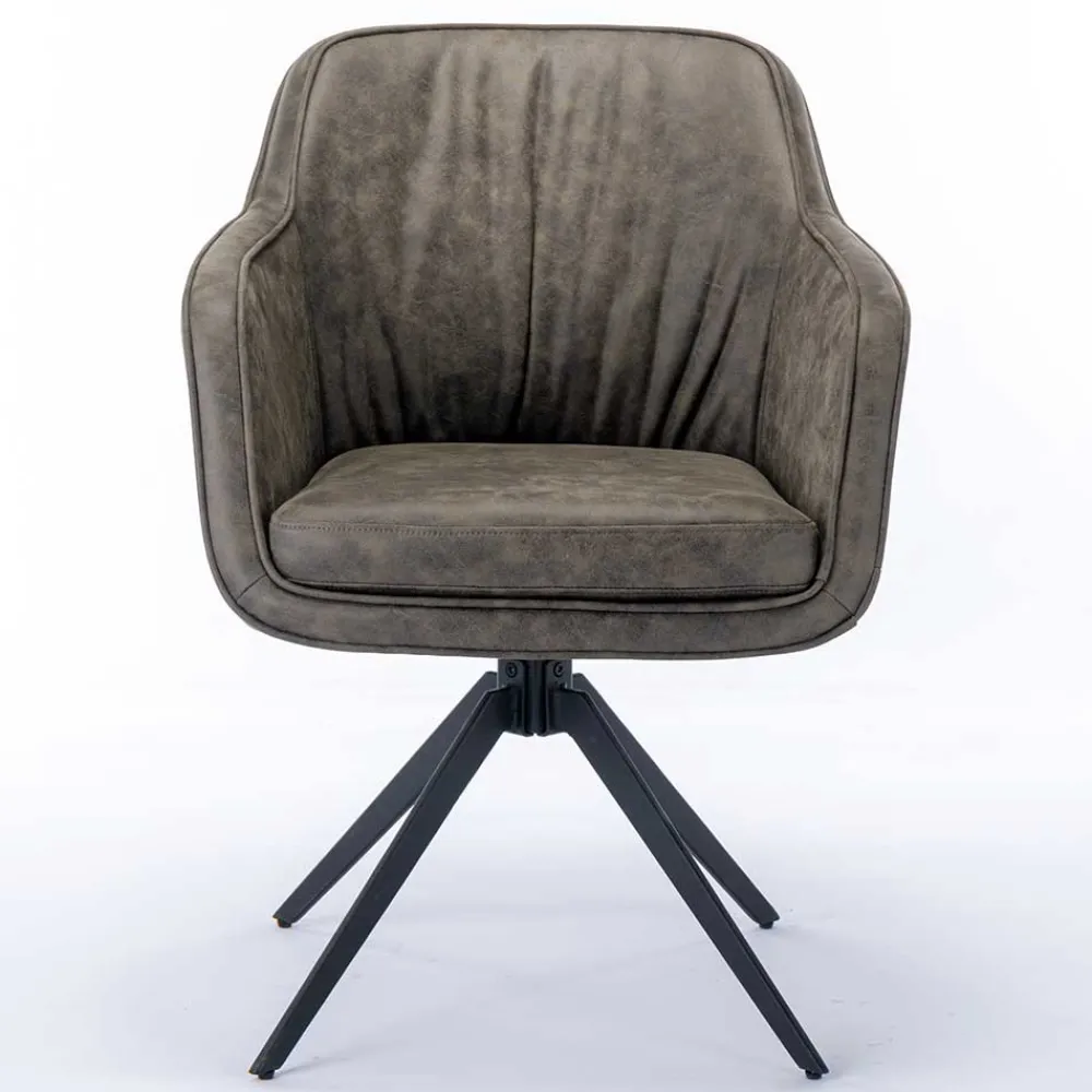 Wohnen Drehbarer Tischsessel in Braun - Adelaide