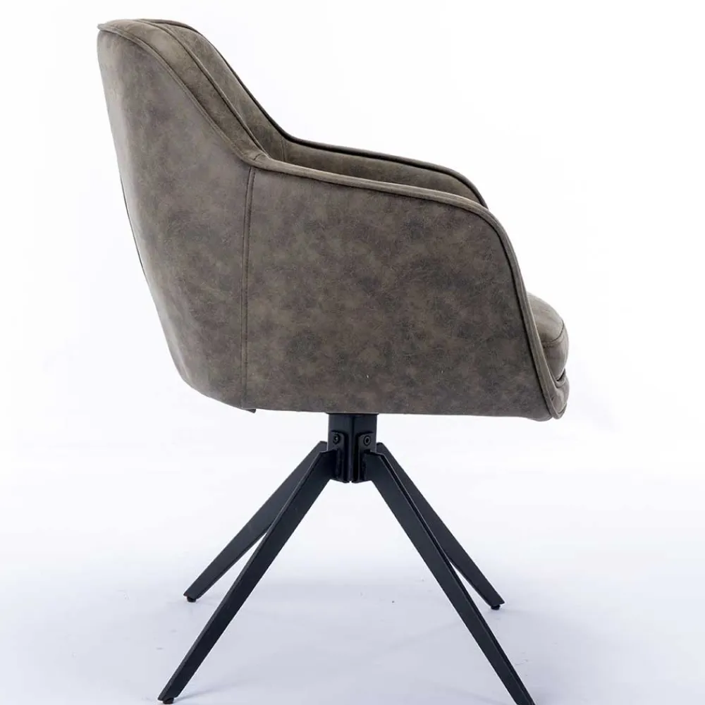 Wohnen Drehbarer Tischsessel in Braun - Adelaide