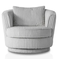 Wohnen Retro Möbel|Sessel*Drehbarer Wohnzimmersessel in Hellgrau - Iliana