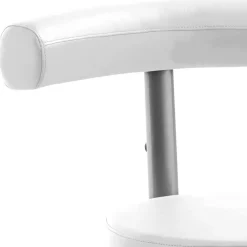 Wohnen Drehhocker mit Lehne in Weiß & Schwarz - Diamony