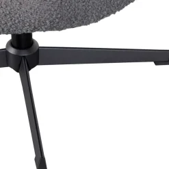 Wohnen Drehsessel ohne Armlehnen in Anthrazit Boucle - Matresca