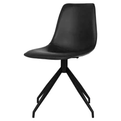 Wohnen Küchenstühle|Esszimmerstühle*Drehstühle aus Kunstleder in Schwarz - Jalisa (2er Set)