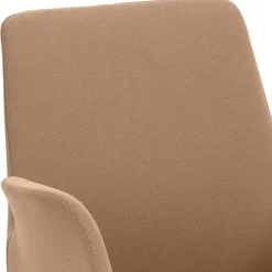 Wohnen Drehstuhl mit Armlehnen in Hellbraun Microfaser - Croco