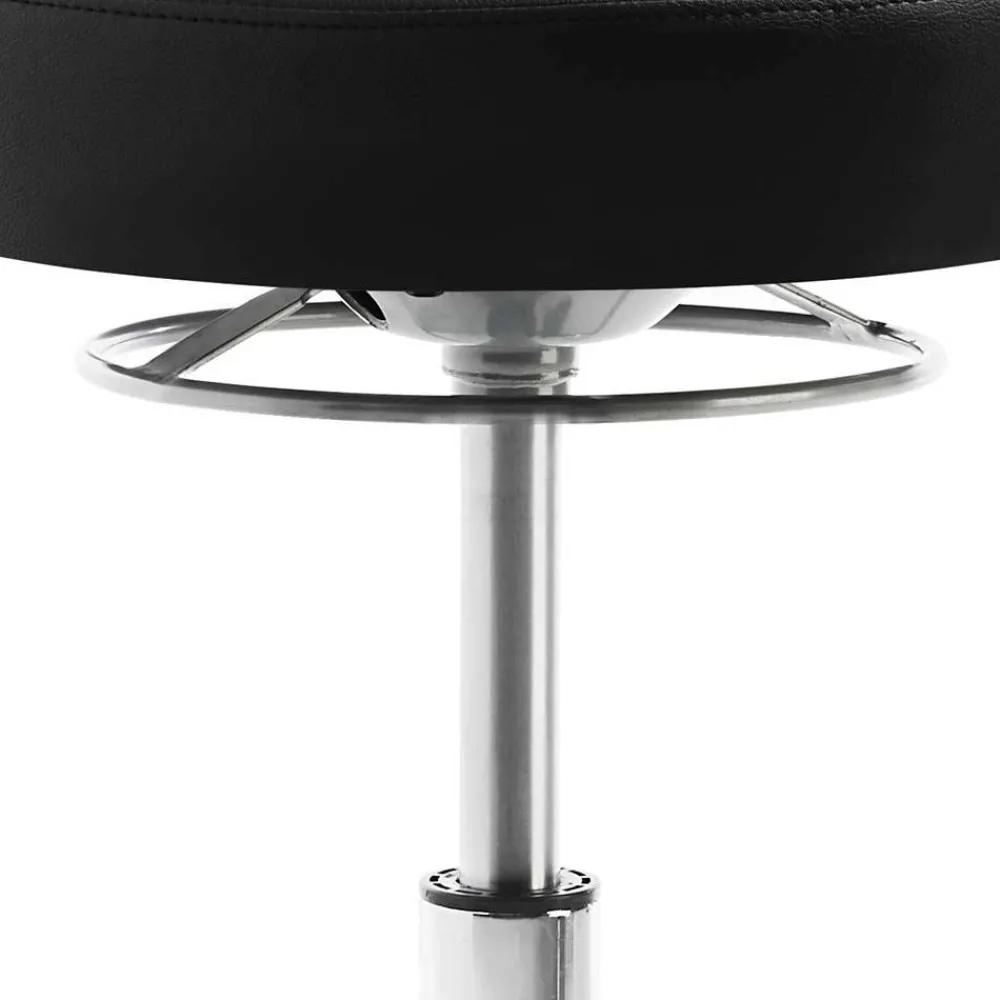 Wohnen Drehstuhl mit schmaler Rückenlehne in Schwarz - Azenta